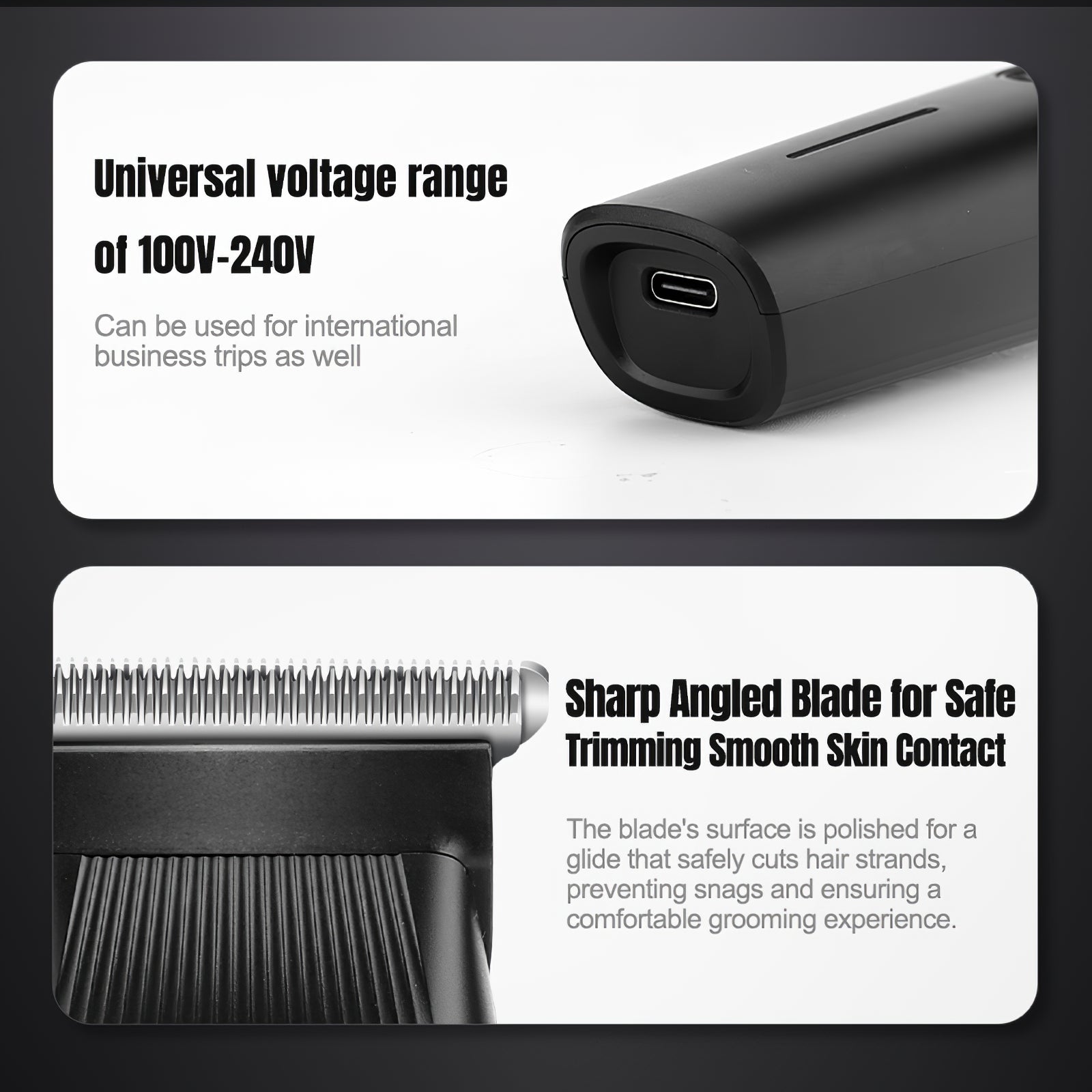 Beard Trimmer, 3 In 1 Hair Clippers And Mens Grooming Kit, Face, Nose, Ear Hair Trimmer - Black