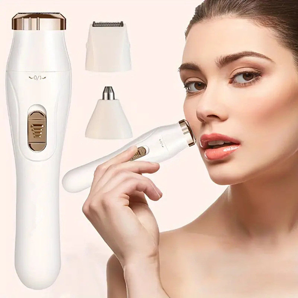 3 In 1 Eyebrow Ear Nose Beard Trimmer Set | USB Rechargeable Hair Remover Razor
