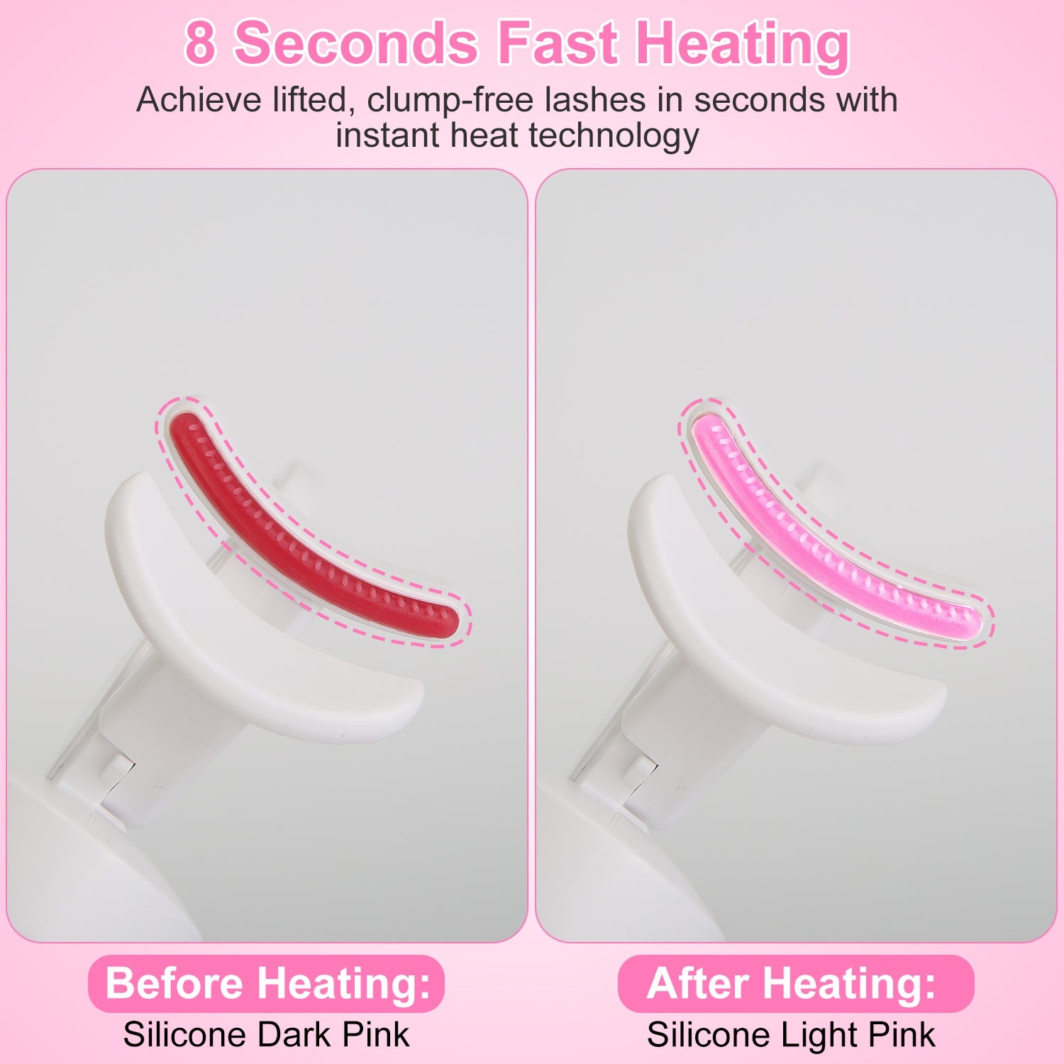 2Pcs Heated Eyelash Curler Electric USB Rechargeable Eyelash Curler Anti Burn Compact With Comb Heat Up Fast Within 8S For All Eye Shapes For Women Make Up Gift Travel Valentine Mother Day
