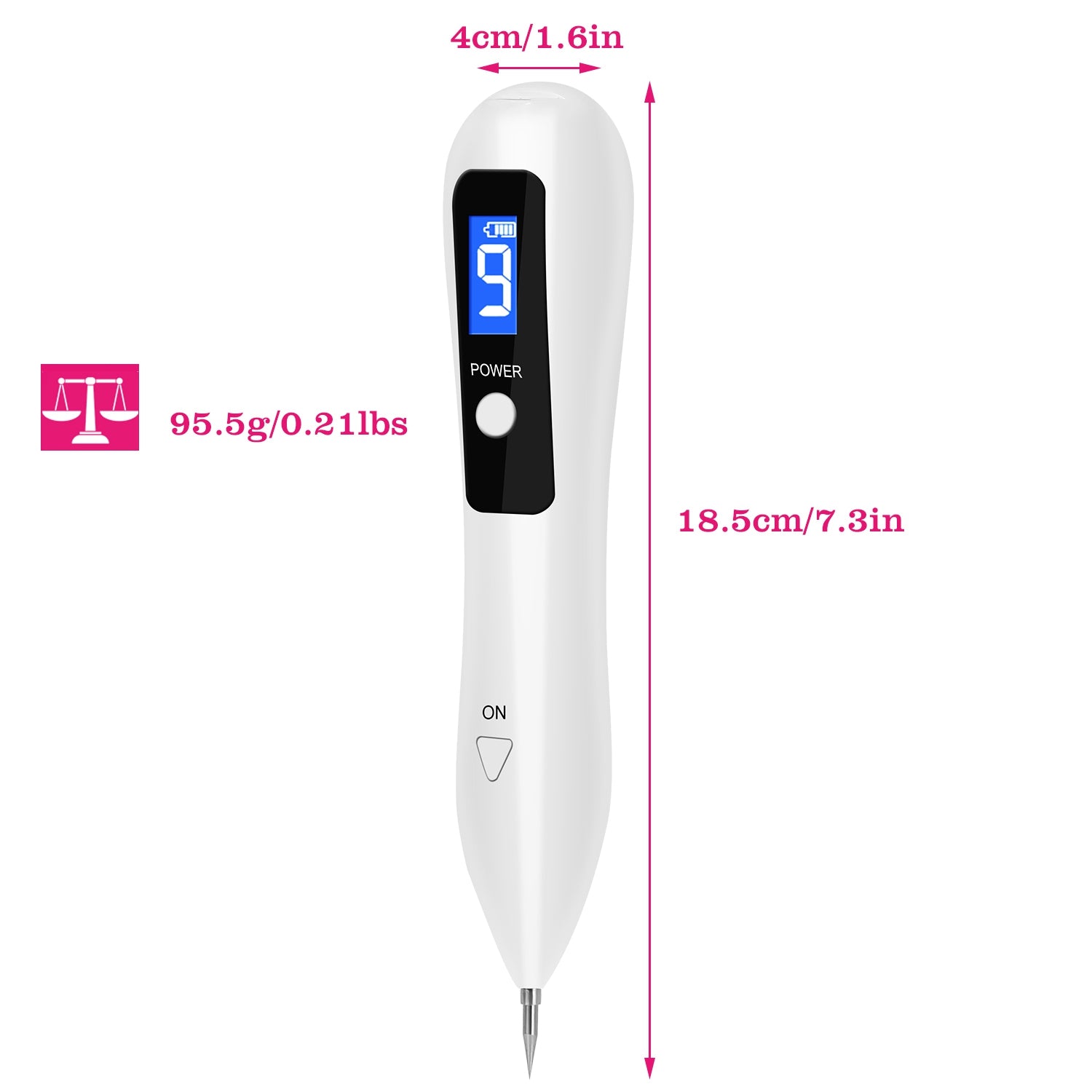 2 PCS Skin Tag Repair Kit Portable Beauty Equipment Multi-Level With Home Usage USB Charging LCD Level Adjustable 12 Replaceable Needles