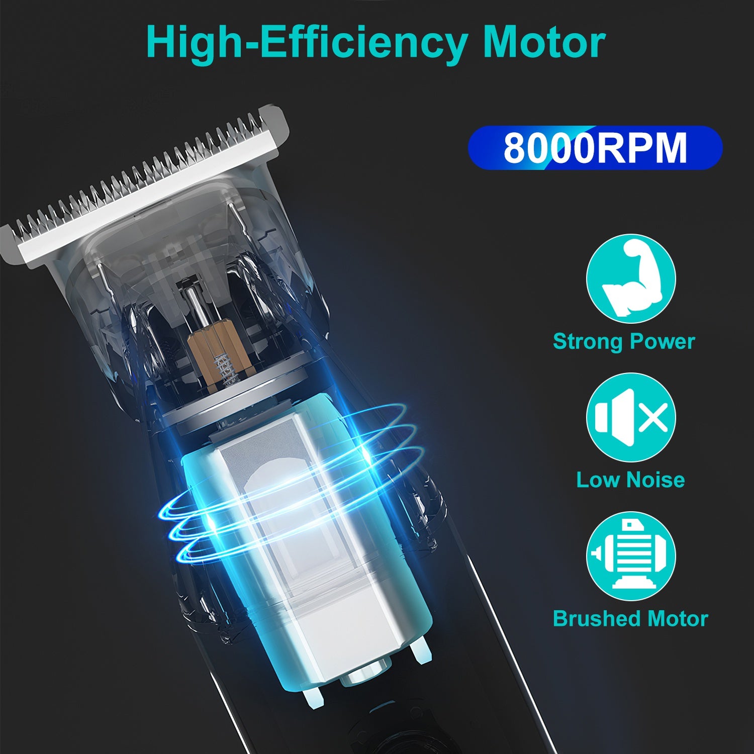 1Set All In One Beard Trimmer For Men Father's Day Gift With 5 Trimmer Heads IPX5 Waterproof Electric Razor For Face Nose Body Beard Cordless Hair Shaver Clipper Grooming Kit For Men Husband Father